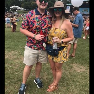 Butterfly mustard romper